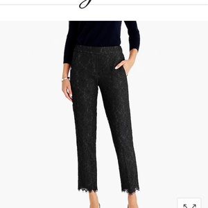 J Crew Black Lace lined Pants
